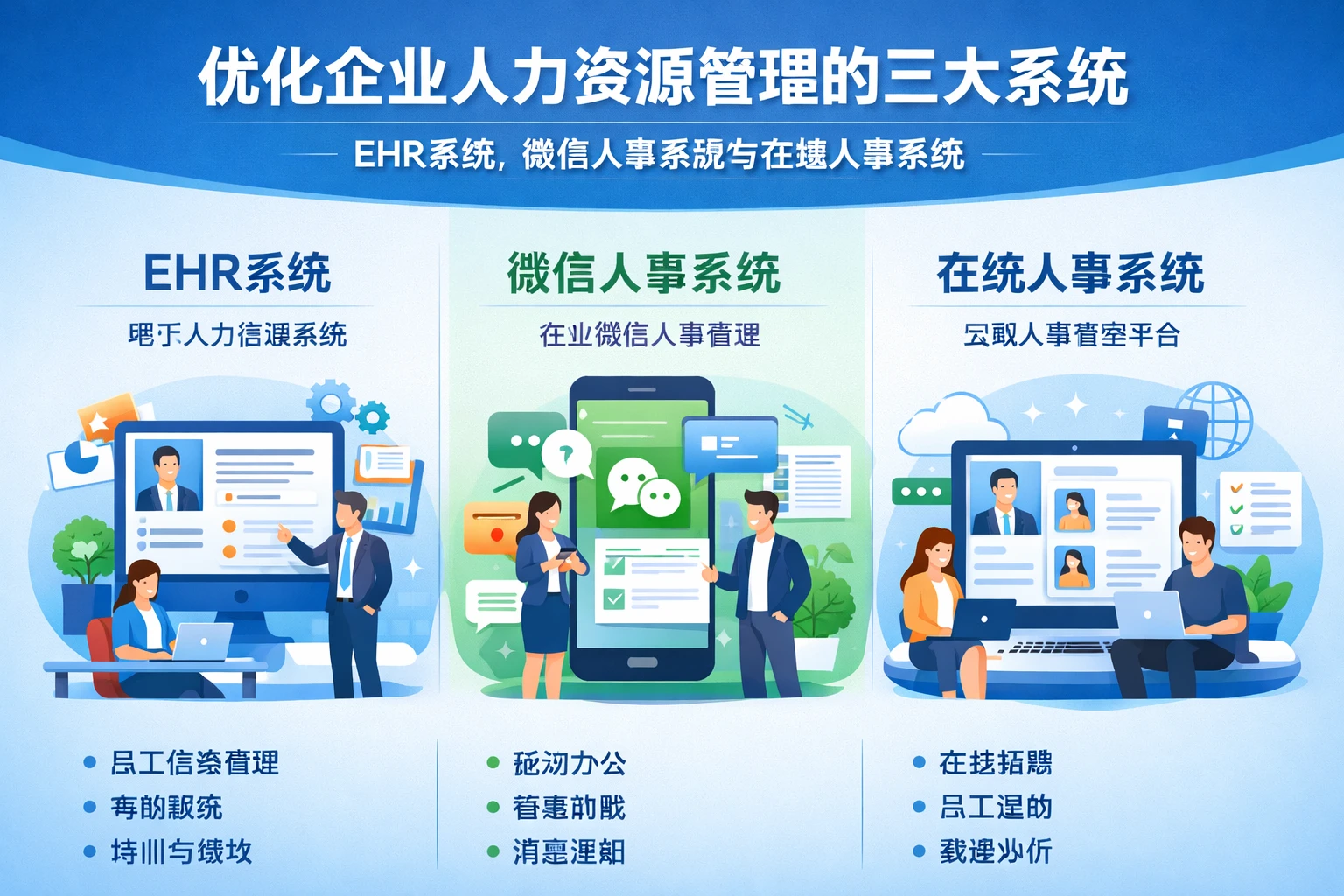 优化企业人力资源管理的三大系统：EHR系统、微信人事系统与在线人事系统