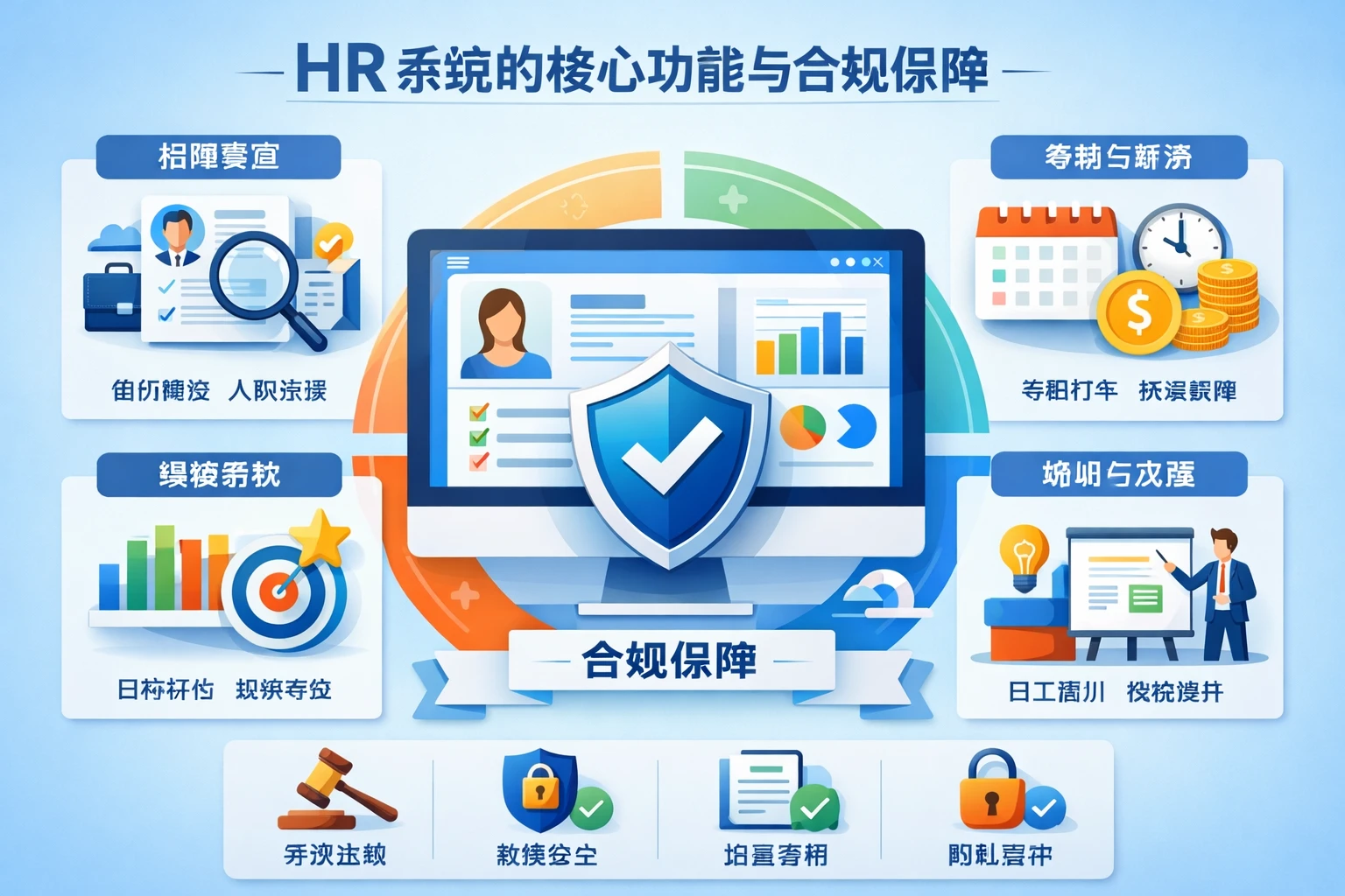 HR系统的核心功能与合规保障