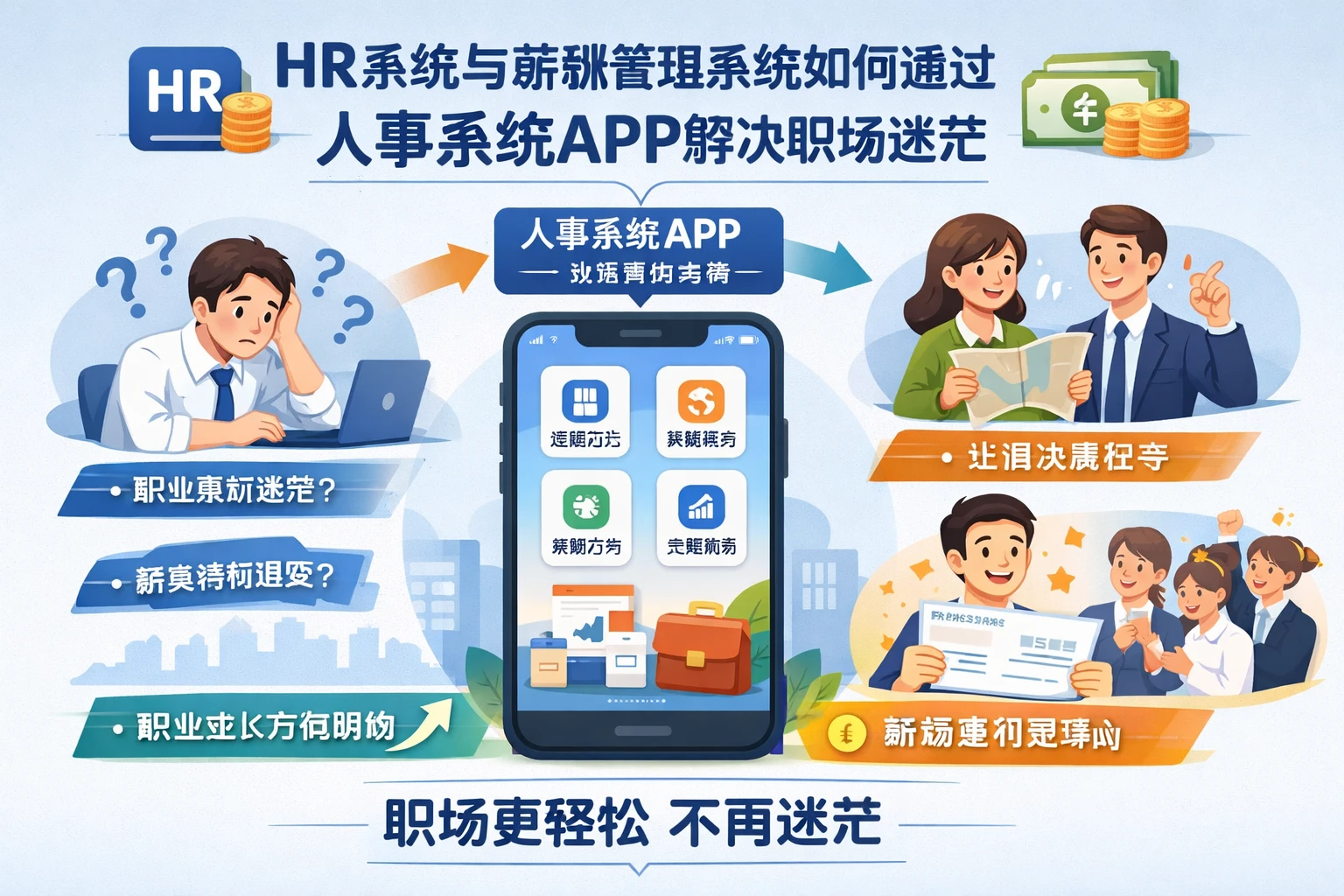 HR系统与薪酬管理系统如何通过人事系统APP解决职场迷茫