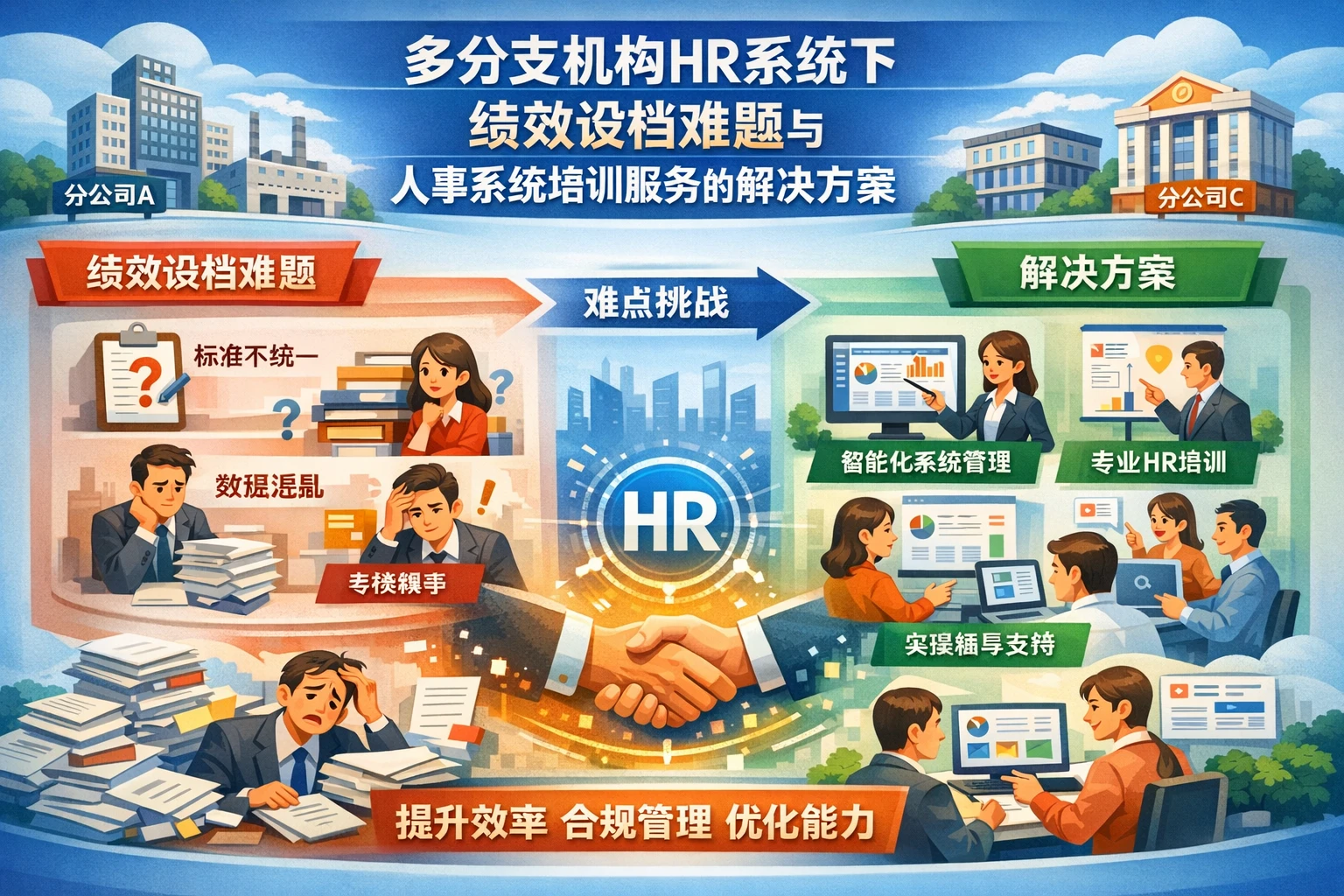 多分支机构HR系统下绩效设档难题与人事系统培训服务的解决方案