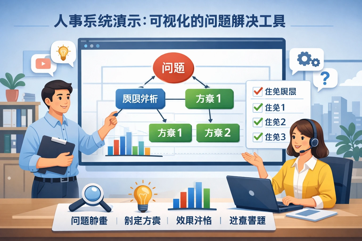 人事系统演示:可视化的问题解决工具