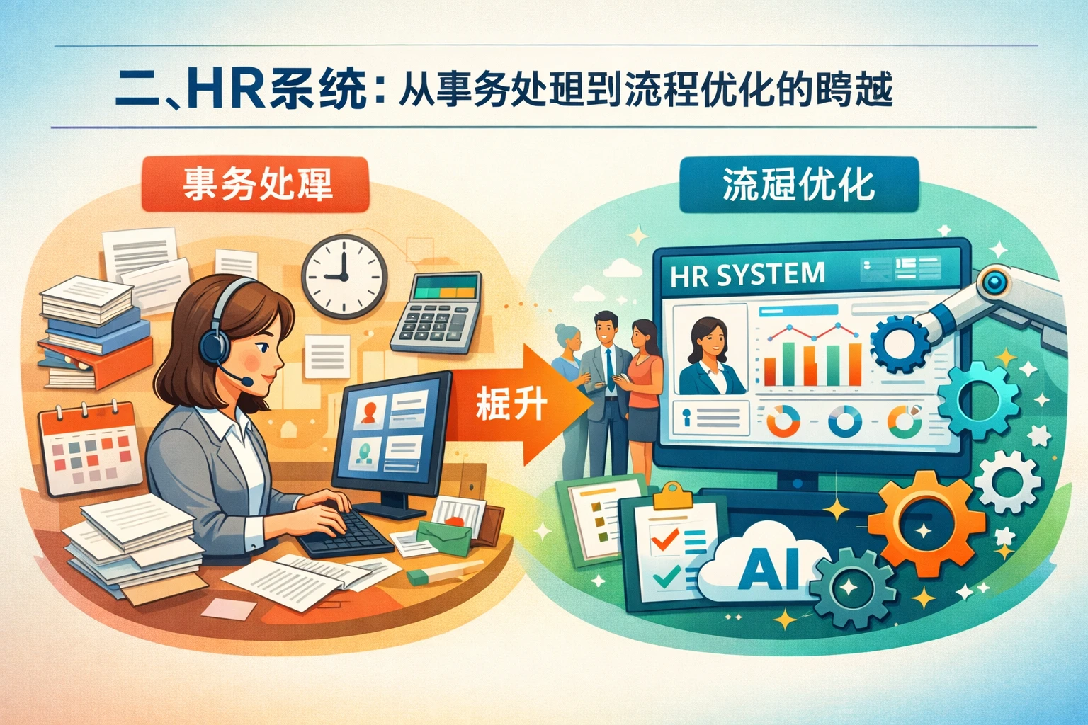 二、HR系统：从事务处理到流程优化的跨越