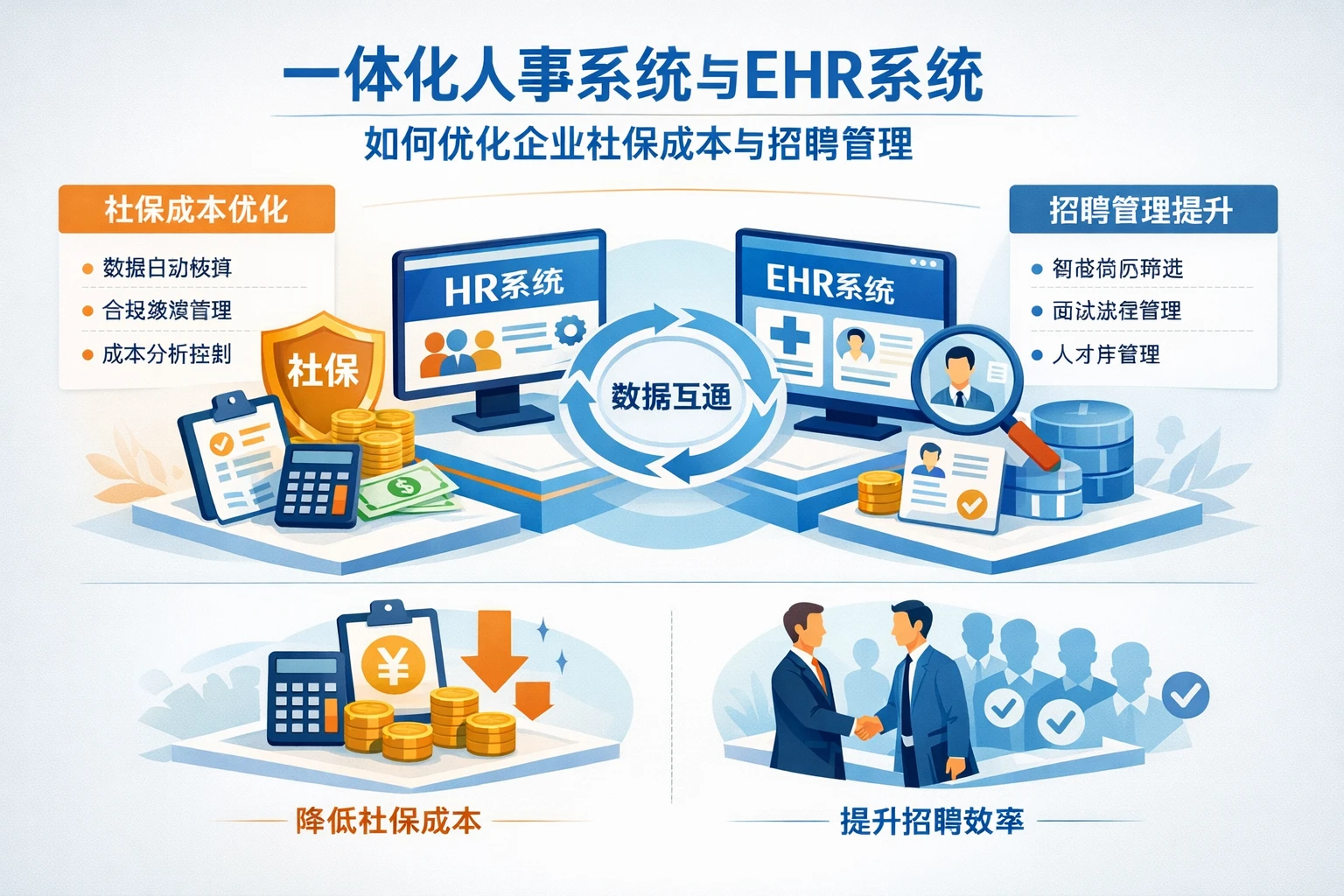 一体化人事系统与EHR系统如何优化企业社保成本与招聘管理