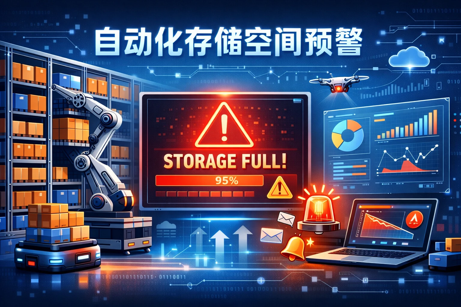 自动化存储空间预警