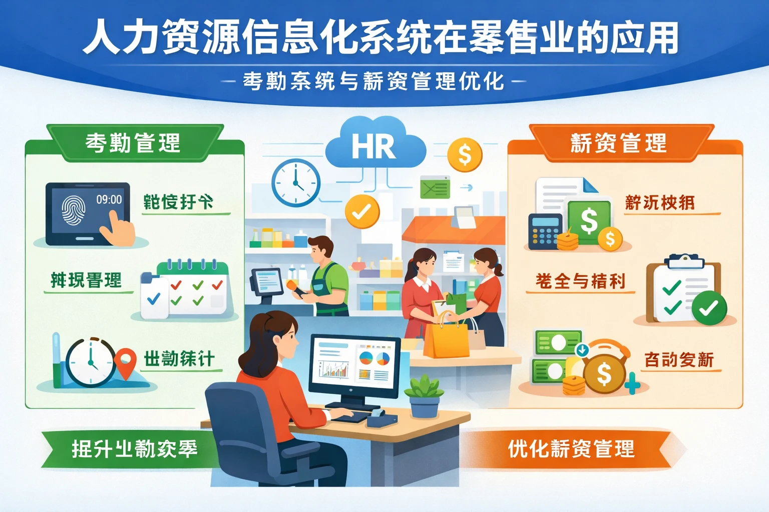 人力资源信息化系统在零售业的应用：考勤系统与薪资管理优化