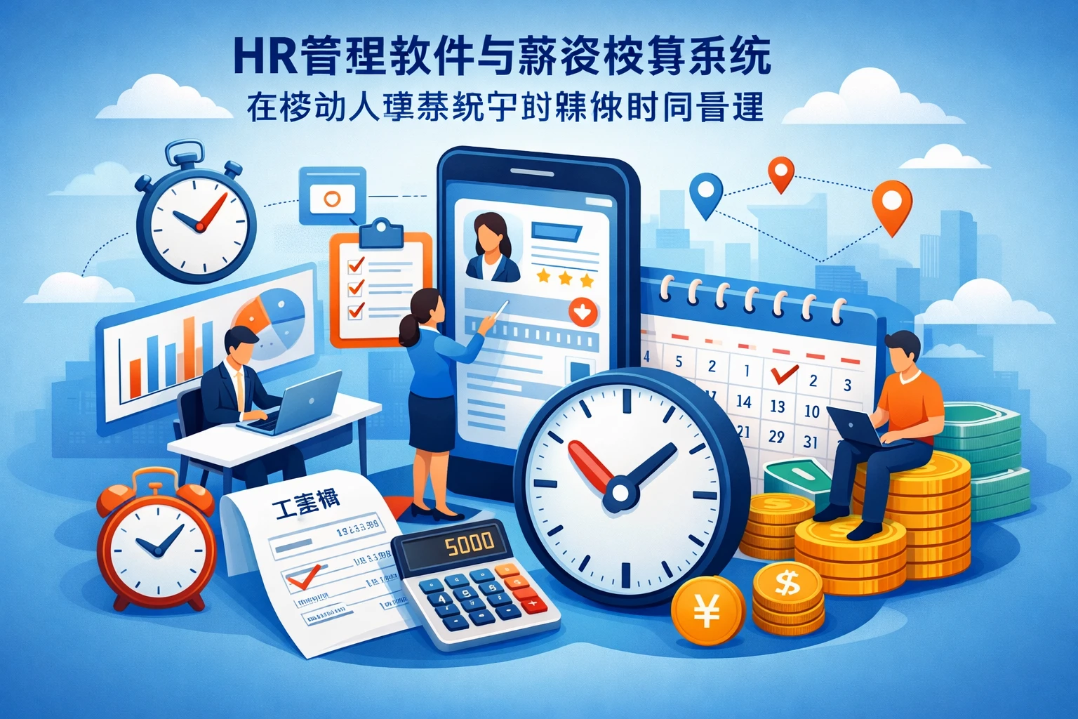 HR管理软件与薪资核算系统在移动人事系统中的精准时间管理
