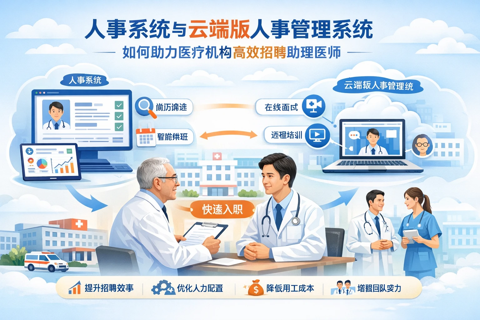 人事系统与云端版人事管理系统如何助力医疗机构高效招聘助理医师