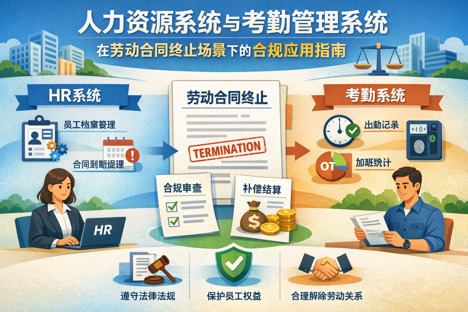 人力资源系统与考勤管理系统在劳动合同终止场景下的合规应用指南