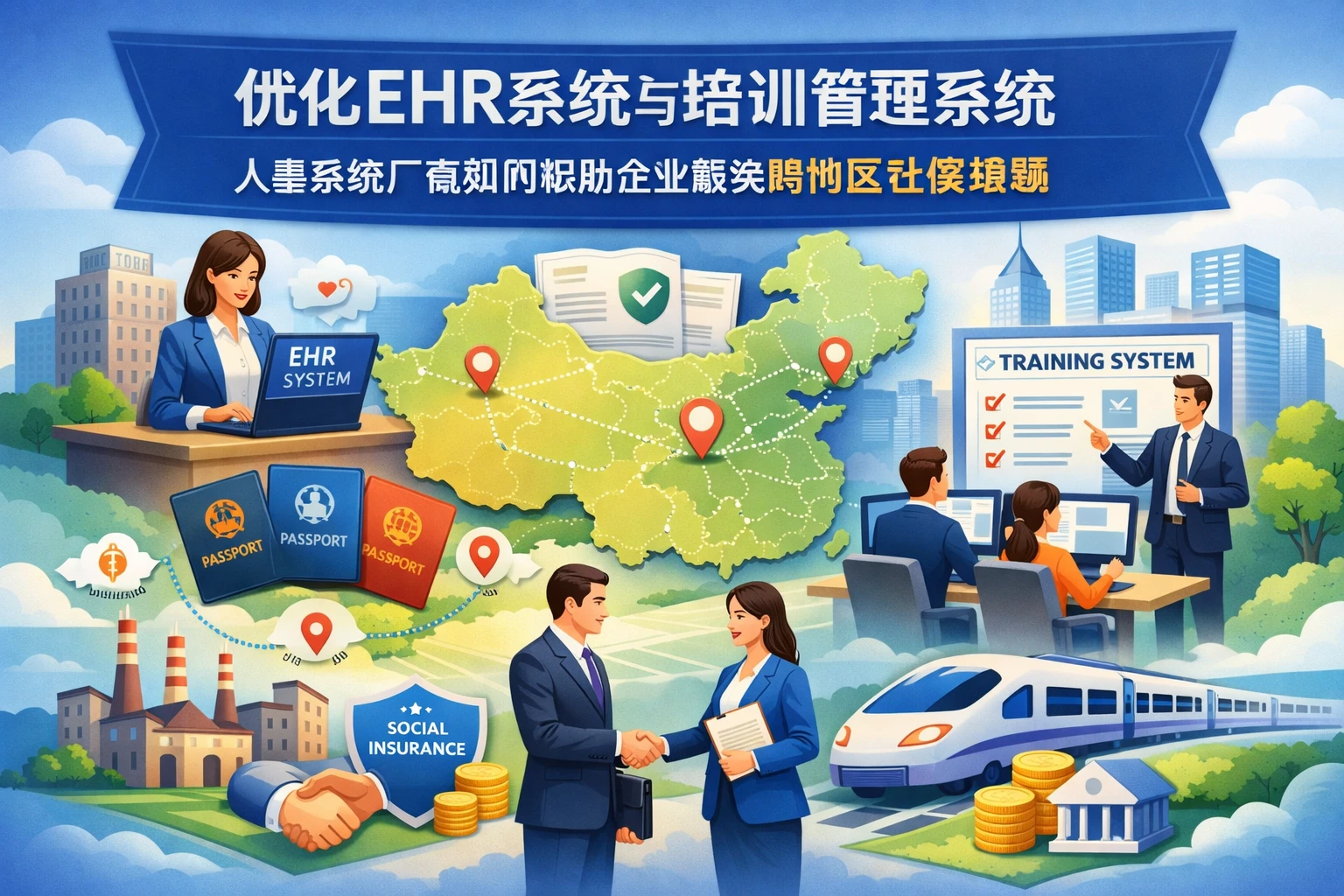 优化ehr系统与培训管理系统：人事系统厂商如何帮助企业解决跨地区社保难题