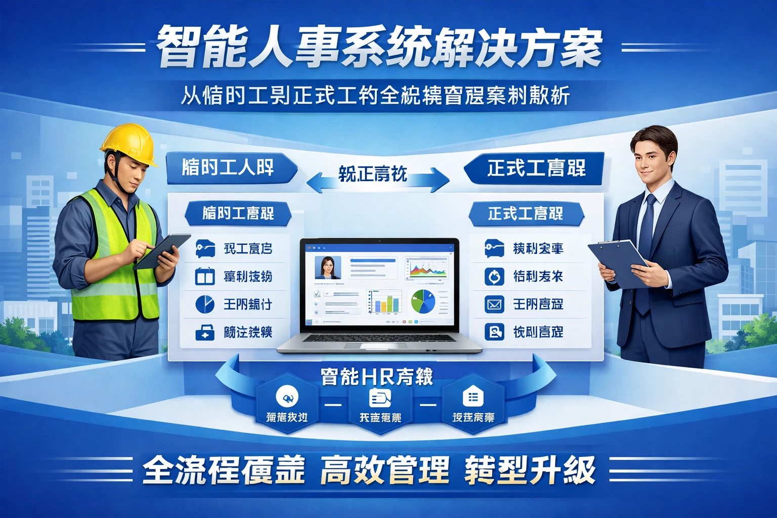 智能人事系统解决方案:从临时工到正式工的全流程管理案例解析