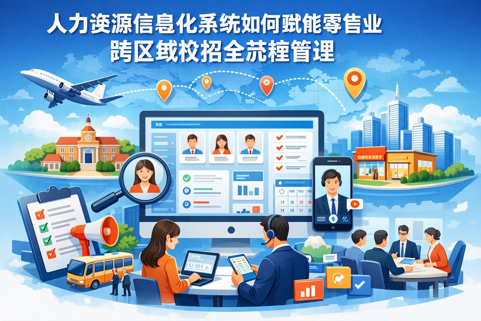 人力资源信息化系统如何赋能零售业跨区域校招全流程管理