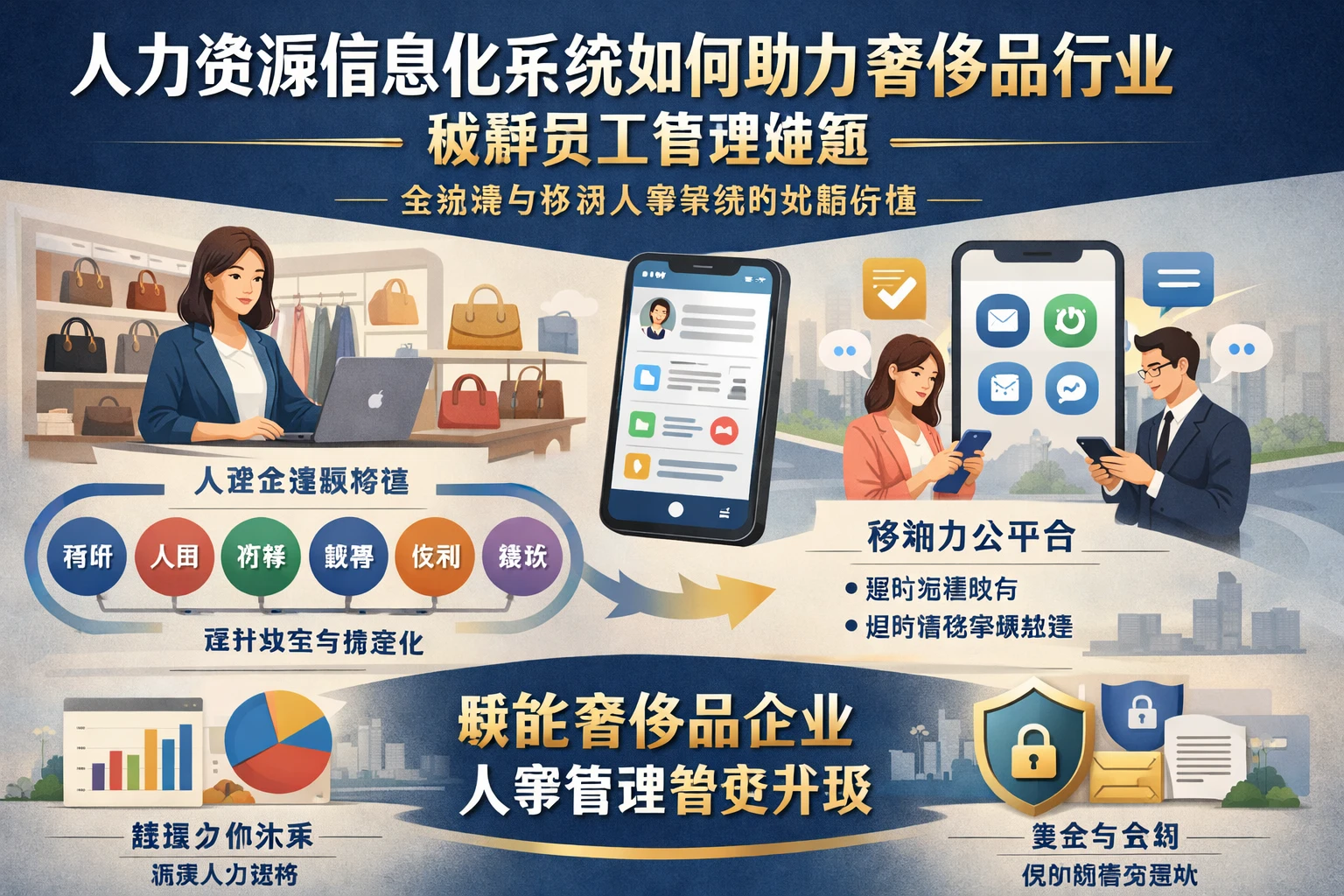 人力资源信息化系统如何助力奢侈品行业破解员工管理难题——全流程与移动人事系统的战略价值