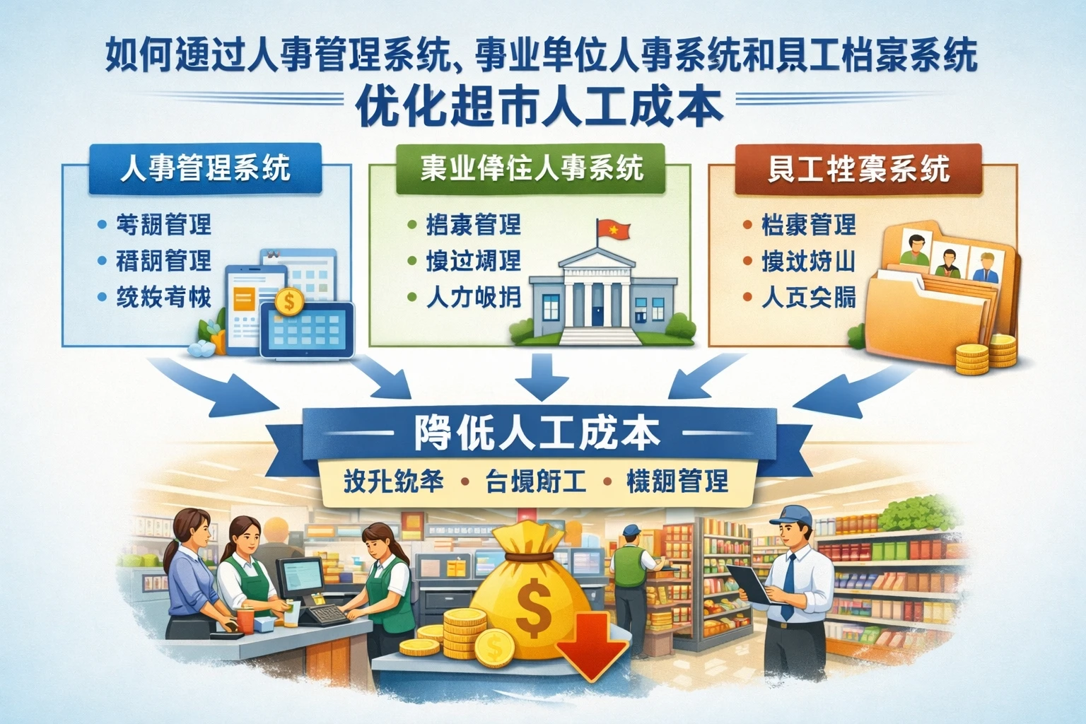 如何通过人事管理系统、事业单位人事系统和员工档案系统优化超市人工成本