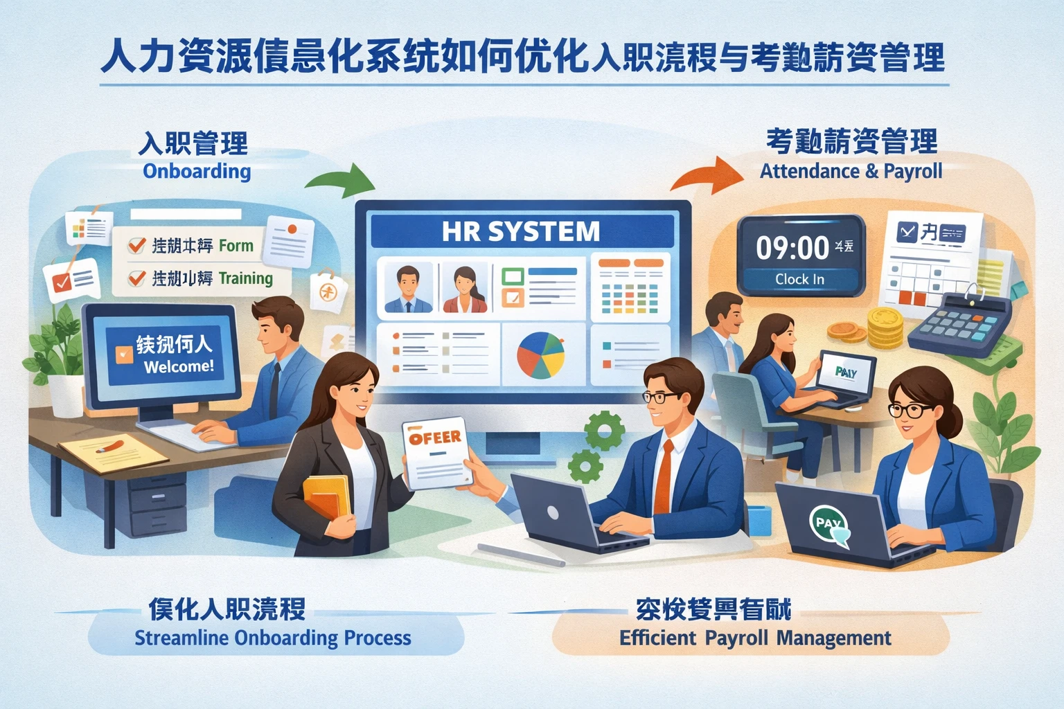 人力资源信息化系统如何优化入职流程与考勤薪资管理
