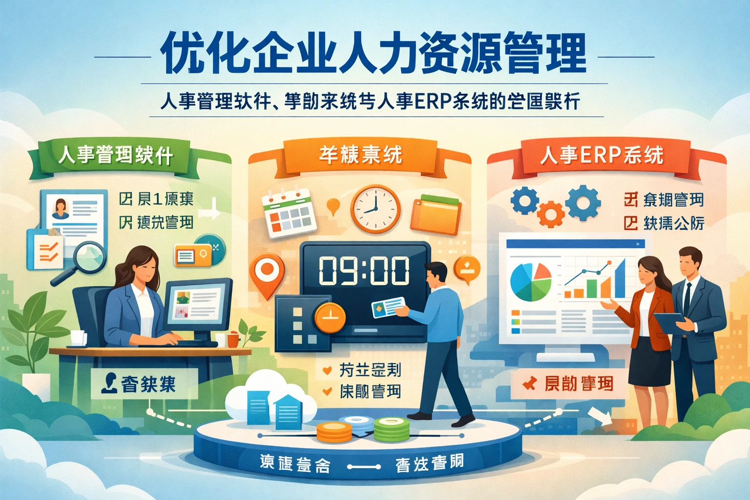 优化企业人力资源管理：人事管理软件、考勤系统与人事ERP系统的全面解析