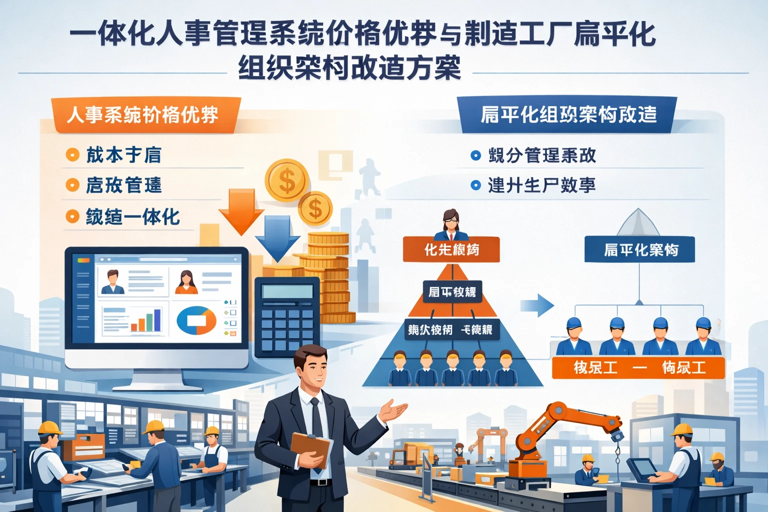 一体化人事管理系统价格优势与制造工厂扁平化组织架构改造方案