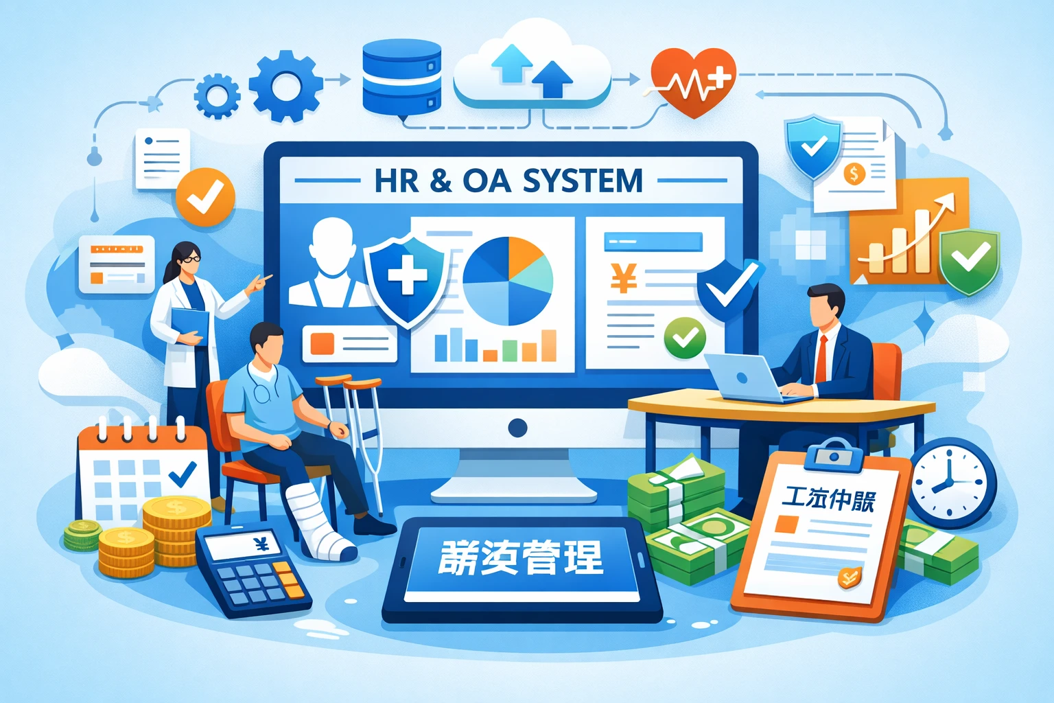 集成HR系统与人事OA一体化系统：优化工伤期间薪资管理的智能解决方案