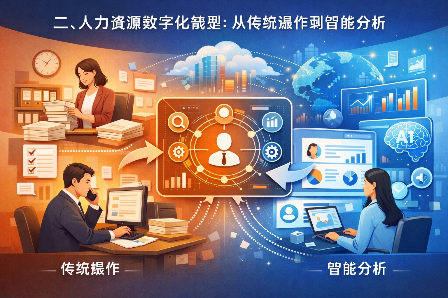 二、人力资源数字化转型：从传统操作到智能分析