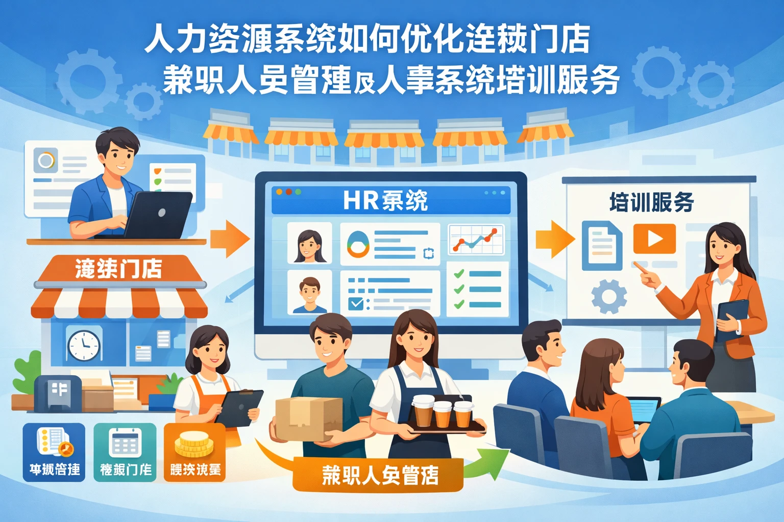 人力资源系统如何优化连锁门店兼职人员管理及人事系统培训服务