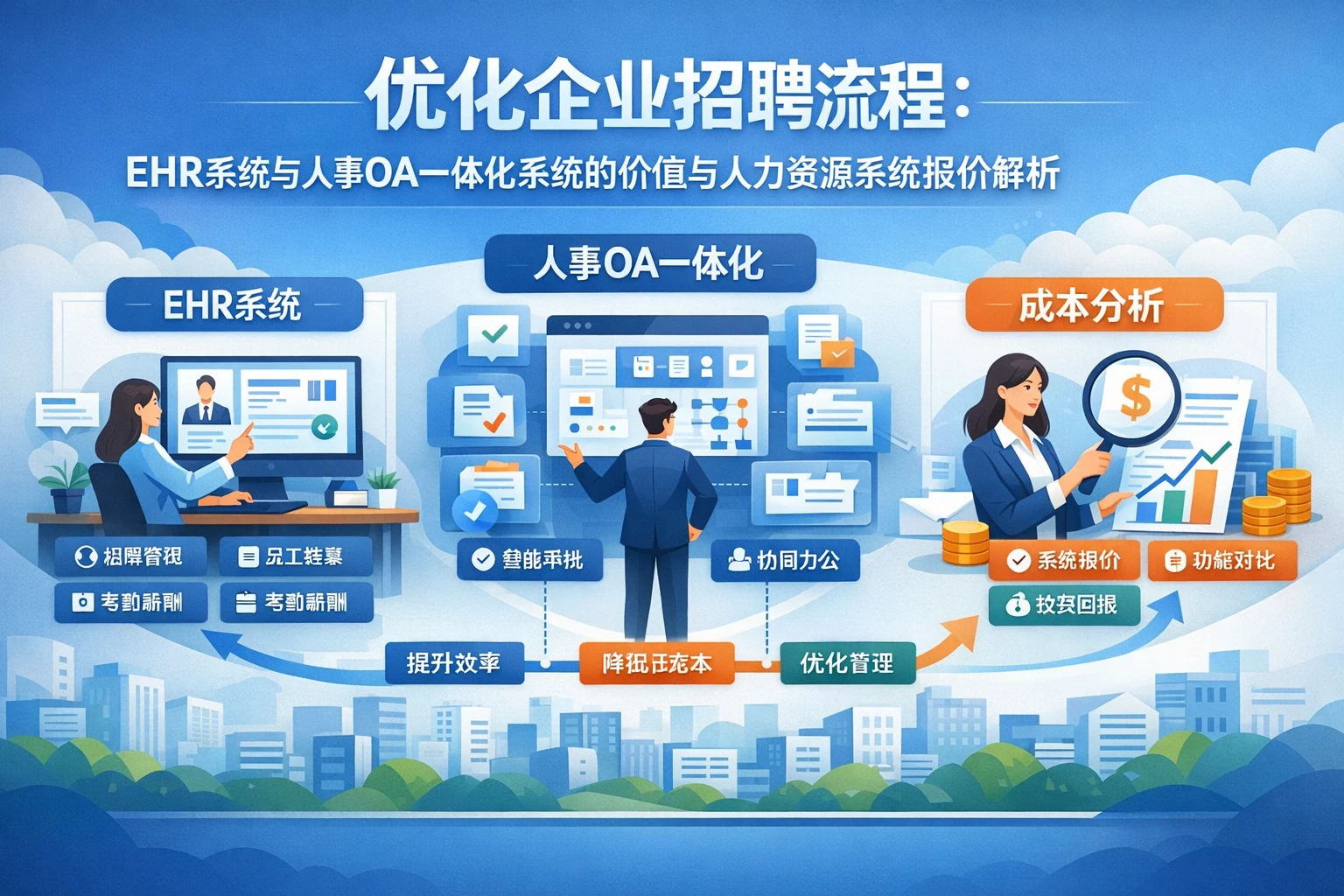 优化企业招聘流程：ehr系统与人事OA一体化系统的价值与人力资源系统报价解析