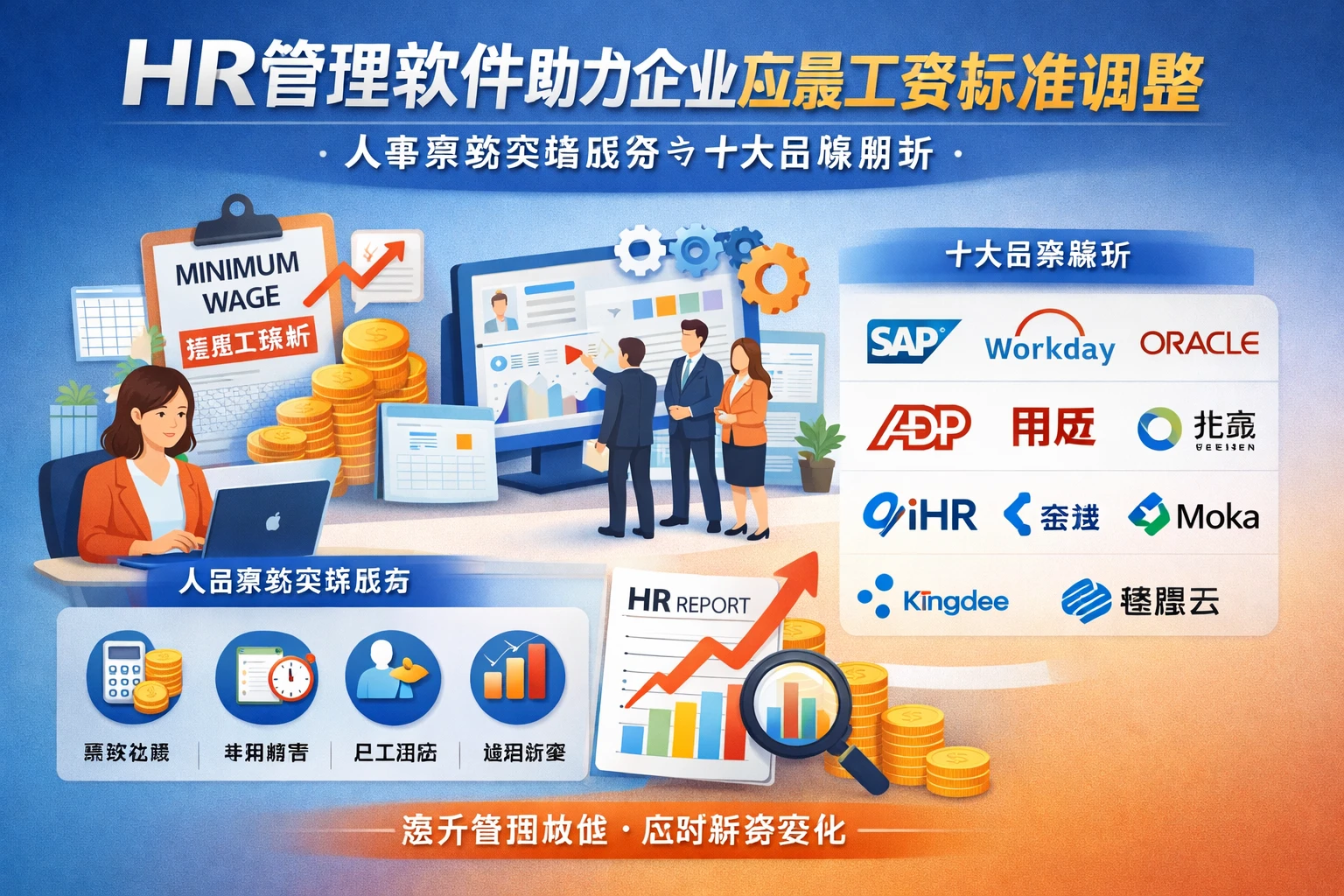 HR管理软件助力企业应对最低工资标准调整：人事系统实施服务与十大品牌解析