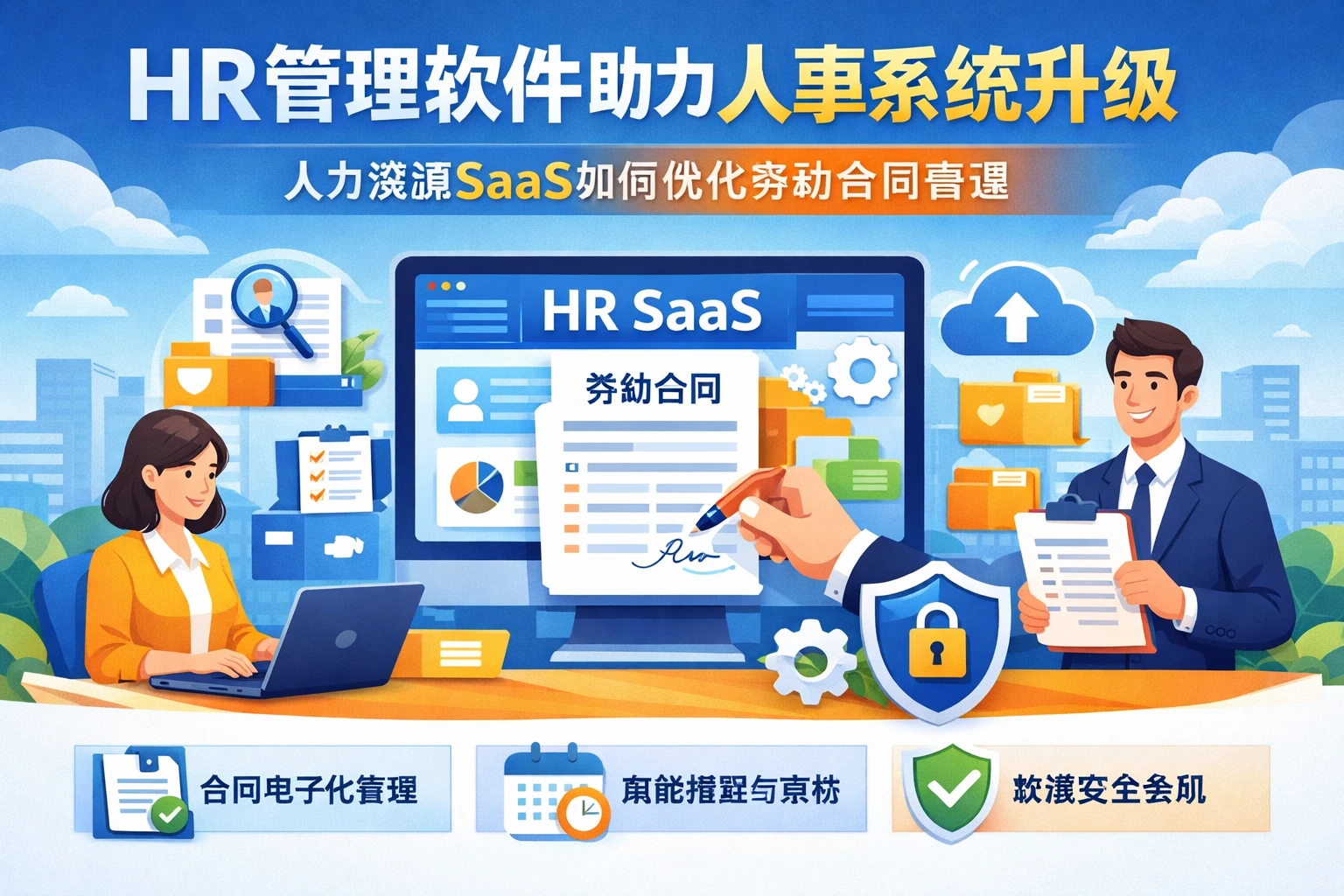 HR管理软件助力人事系统升级：人力资源SaaS如何优化劳动合同管理