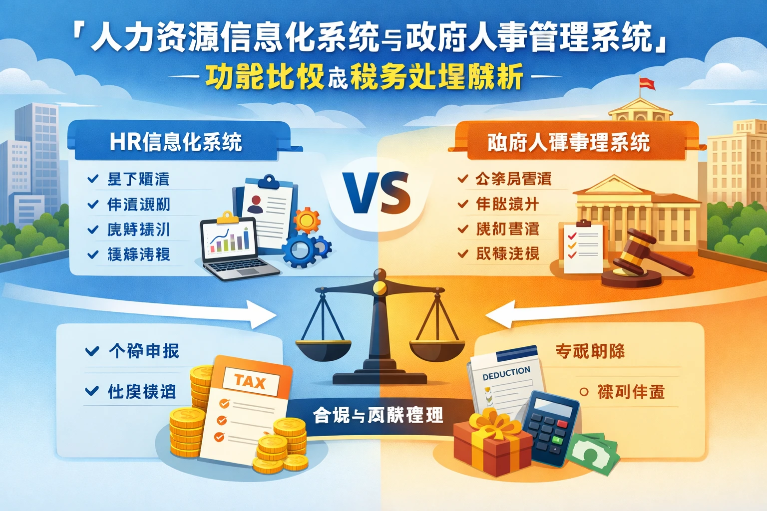 人力资源信息化系统与政府人事管理系统功能比较及税务处理解析