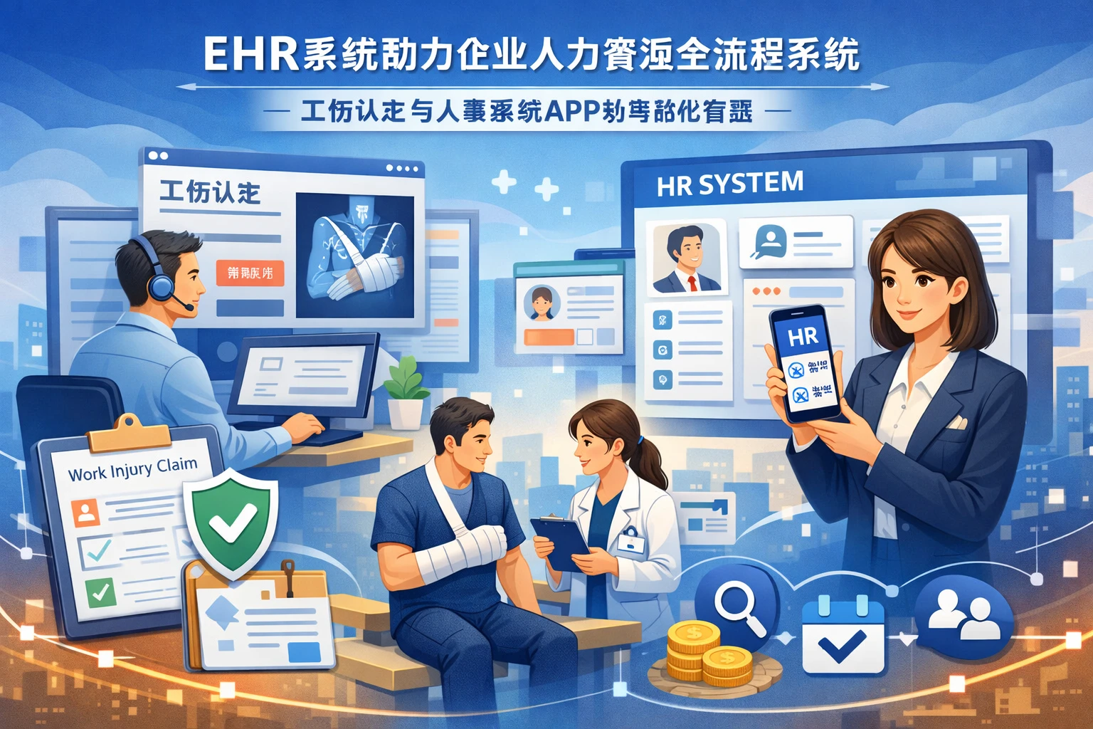 EHR系统助力企业人力资源全流程系统：工伤认定与人事系统APP的智能化管理