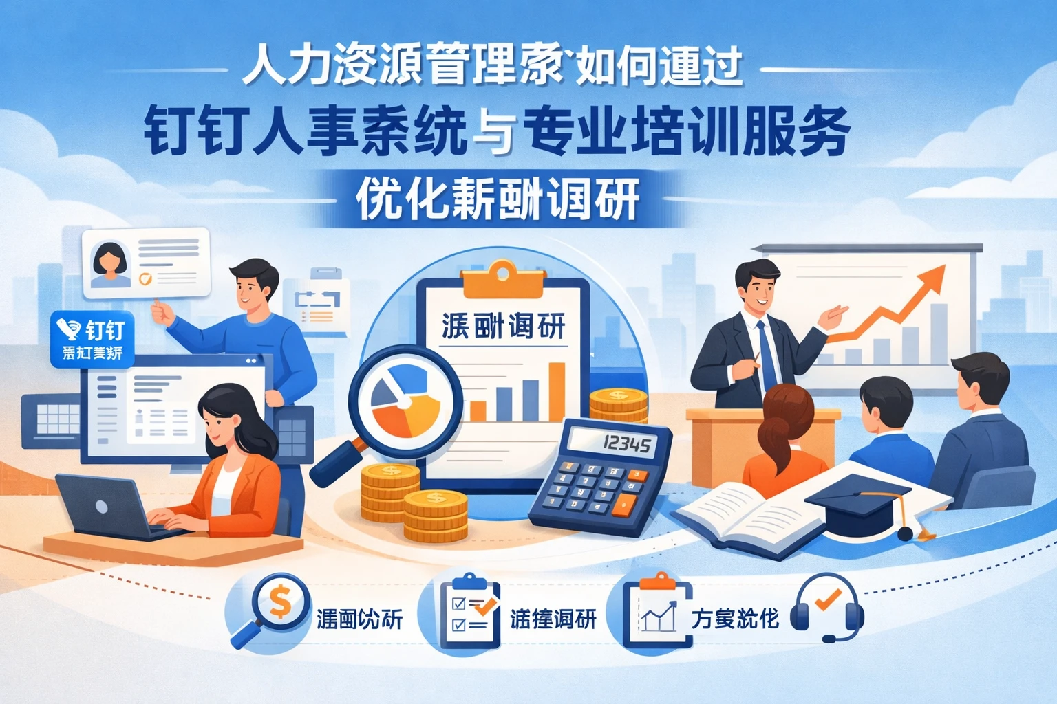 人力资源管理系统如何通过钉钉人事系统与专业培训服务优化薪酬调研