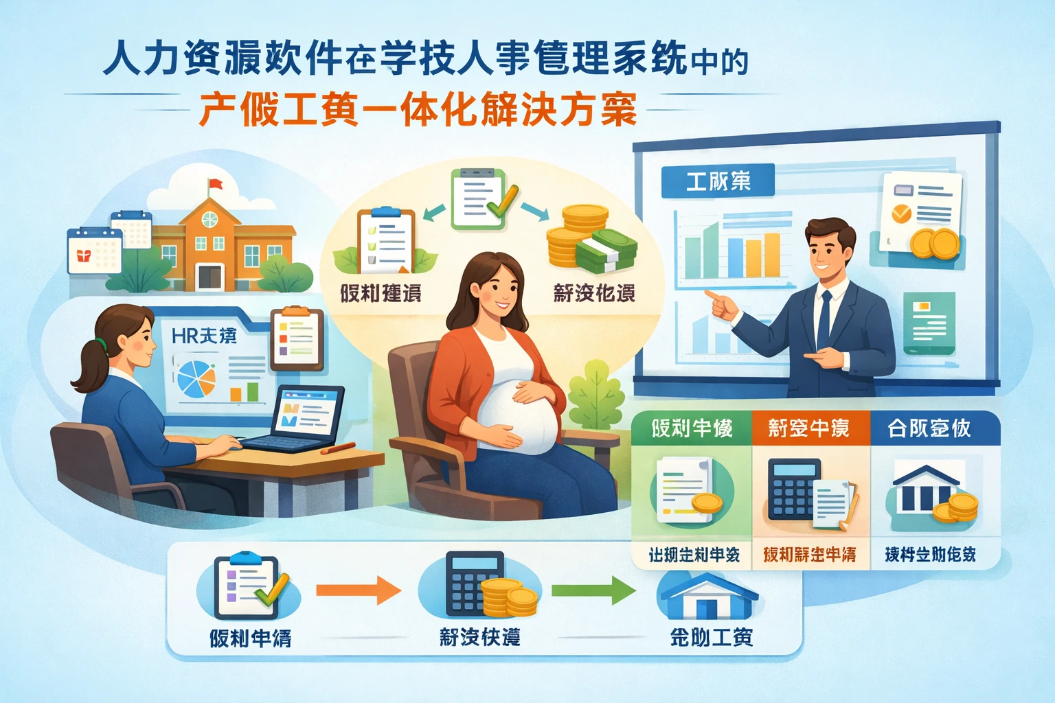 人力资源软件在学校人事管理系统中的产假工资一体化解决方案