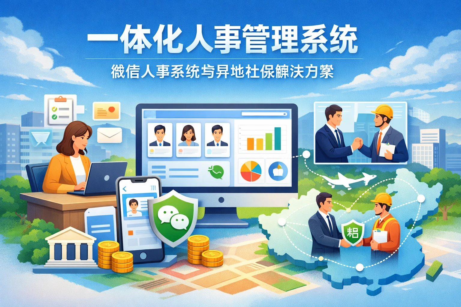一体化人事管理系统：微信人事系统与异地社保解决方案