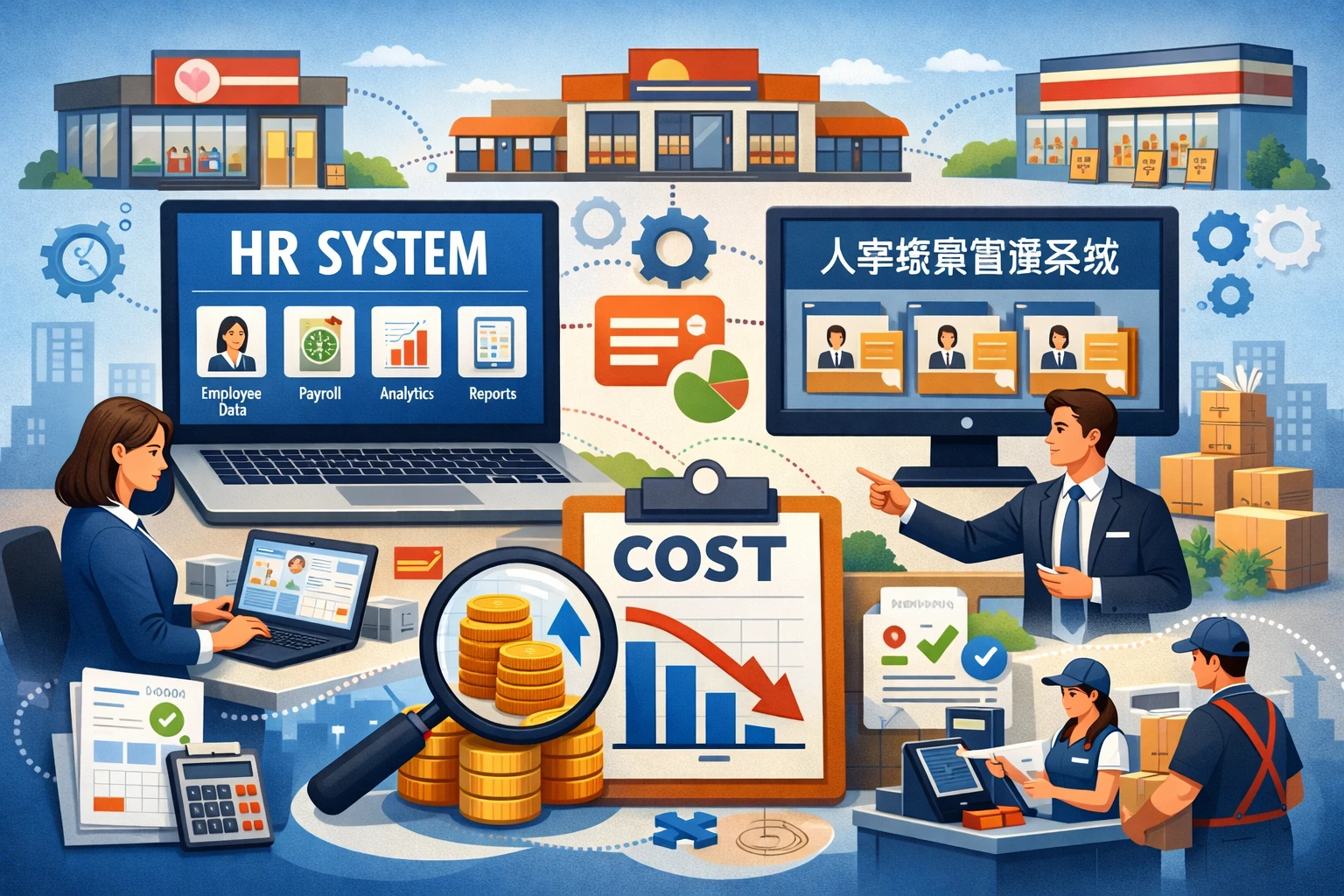 HR系统与连锁门店人事档案管理系统在人力成本优化中的关键作用