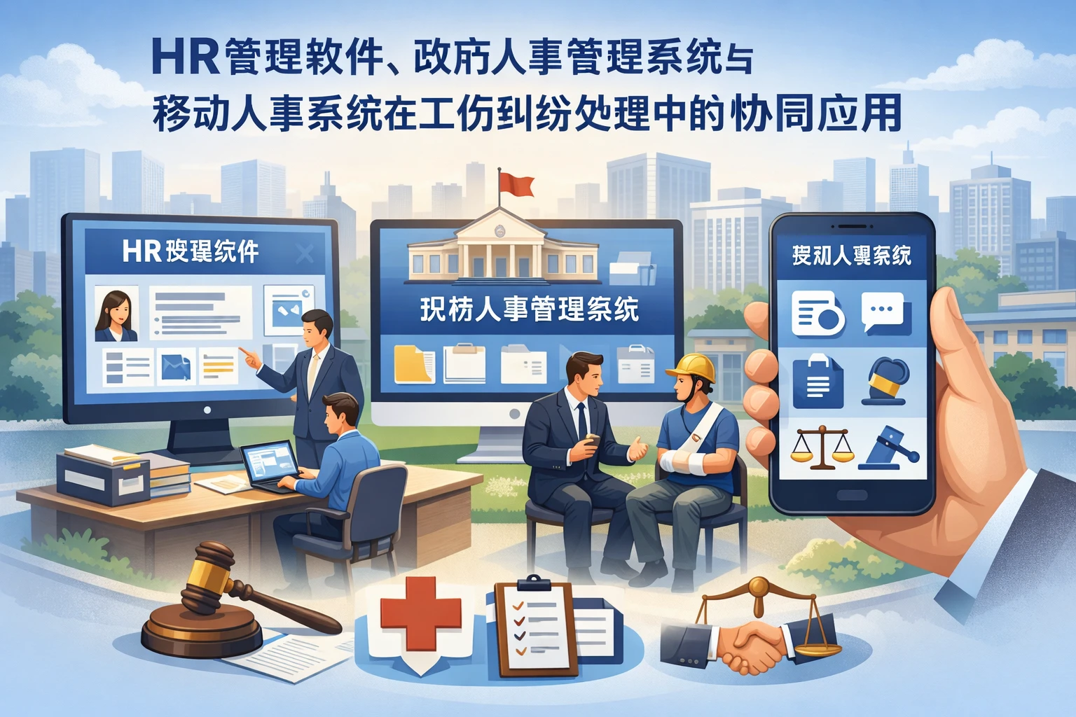 HR管理软件、政府人事管理系统与移动人事系统在工伤纠纷处理中的协同应用