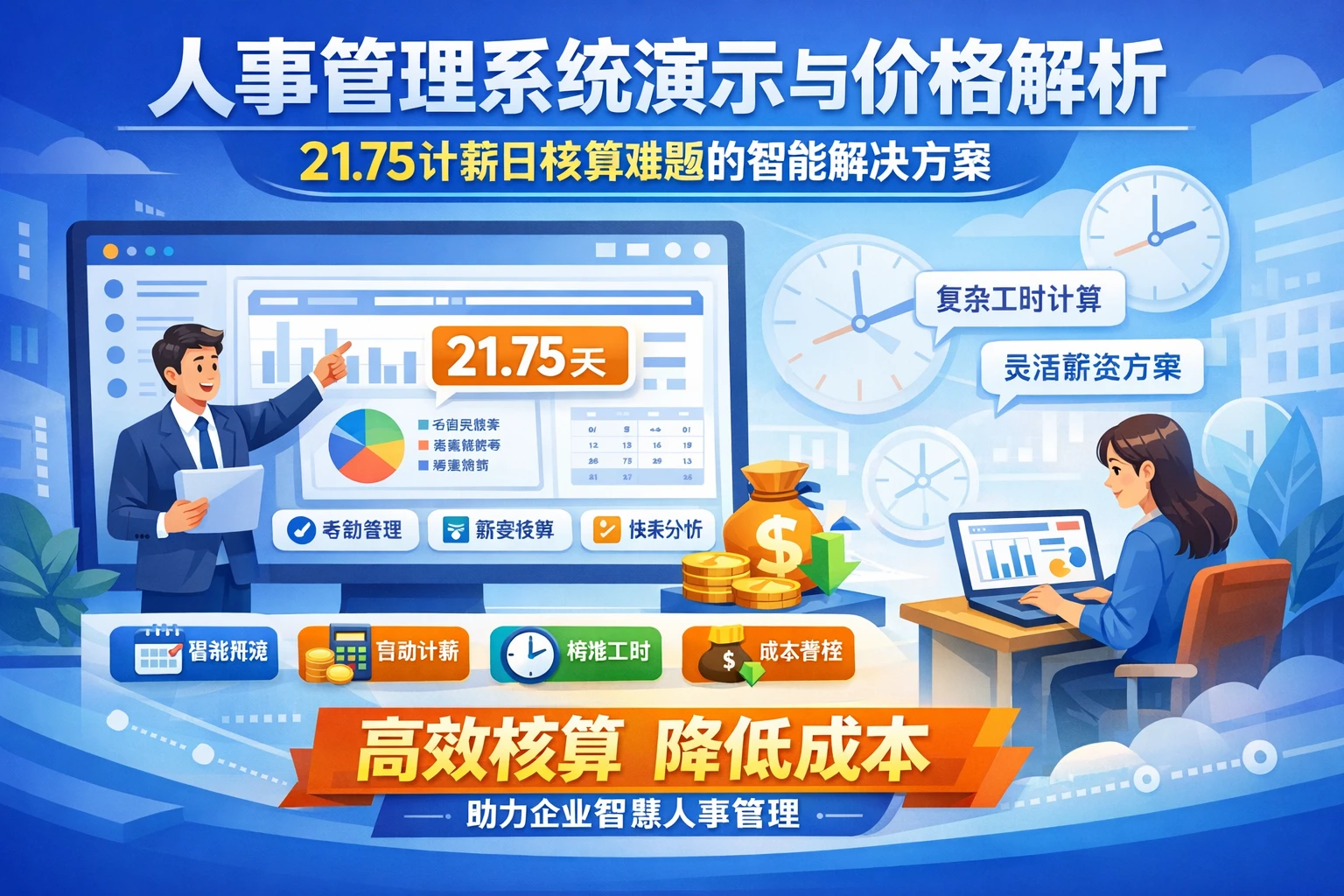 人事管理系统演示与价格解析：21.75计薪日核算难题的智能解决方案