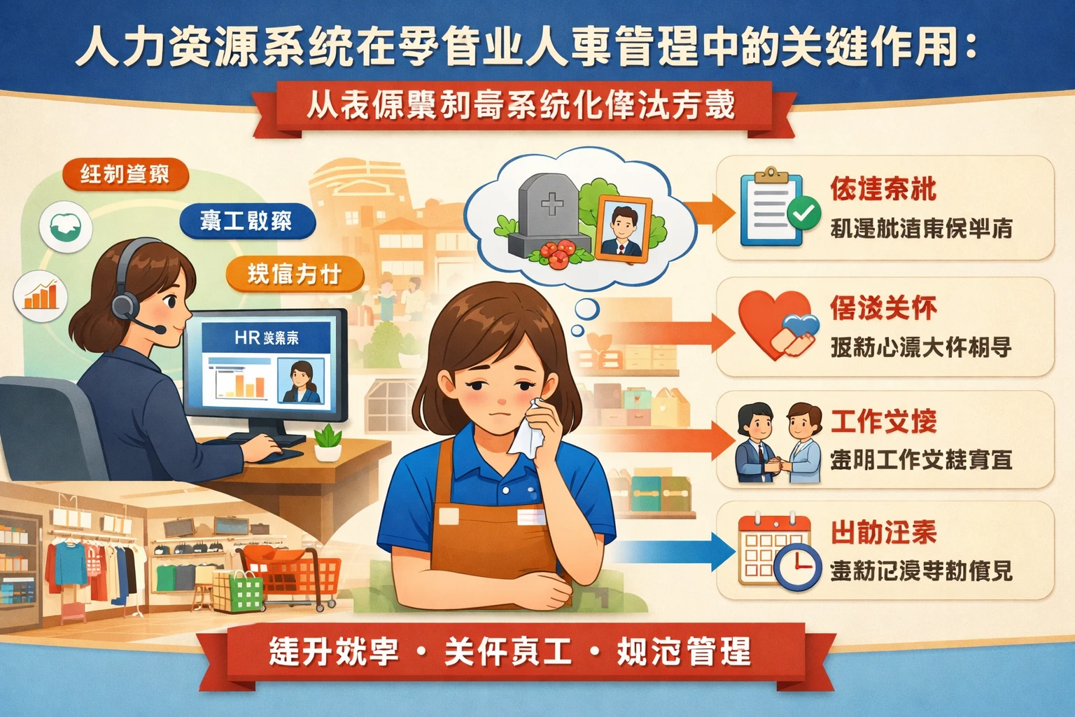 人力资源系统在零售业人事管理中的关键作用：从丧假案例看系统化解决方案