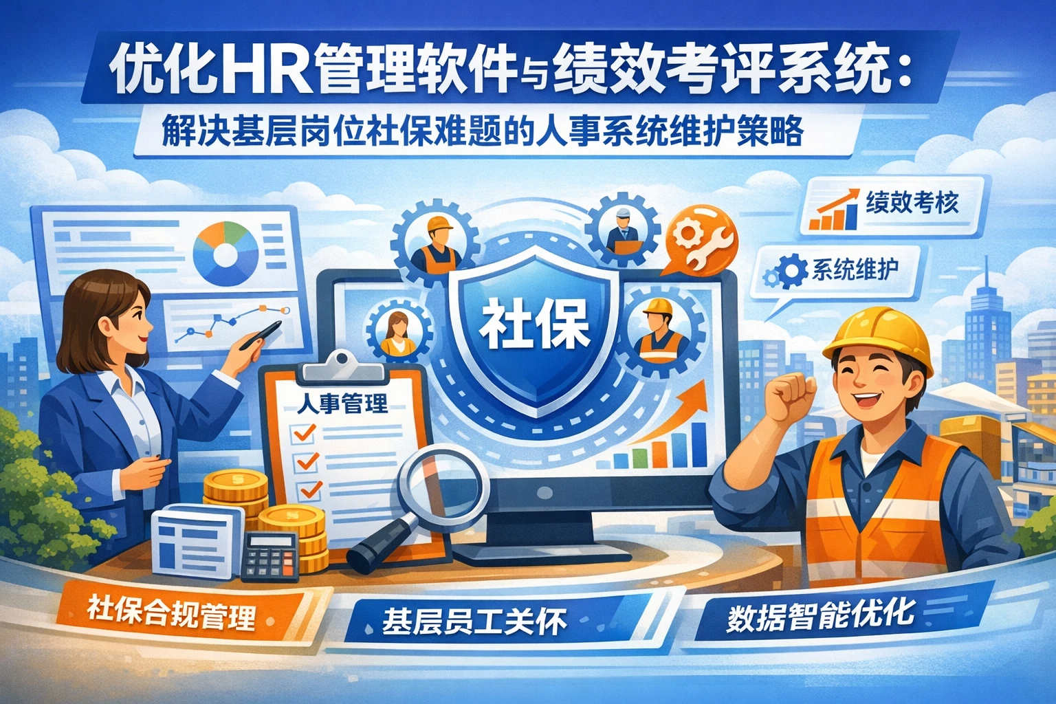 优化HR管理软件与绩效考评系统：解决基层岗位社保难题的人事系统维护策略