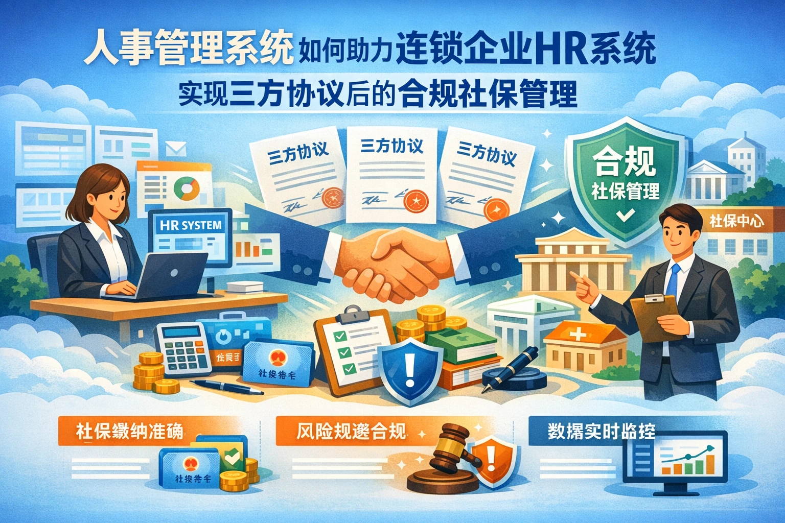 人事管理系统如何助力连锁企业HR系统实现三方协议后的合规社保管理