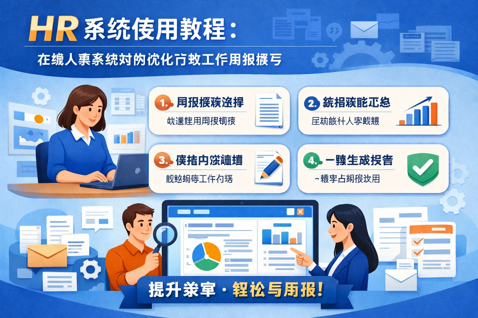 HR系统使用教程:在线人事系统如何优化行政工作周报撰写