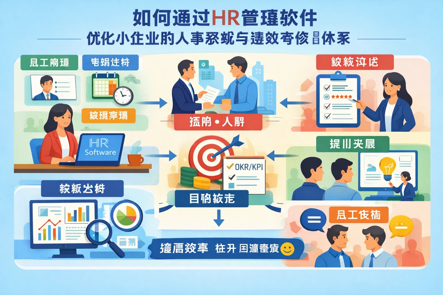 如何通过HR管理软件优化小企业的人事系统与绩效考核体系