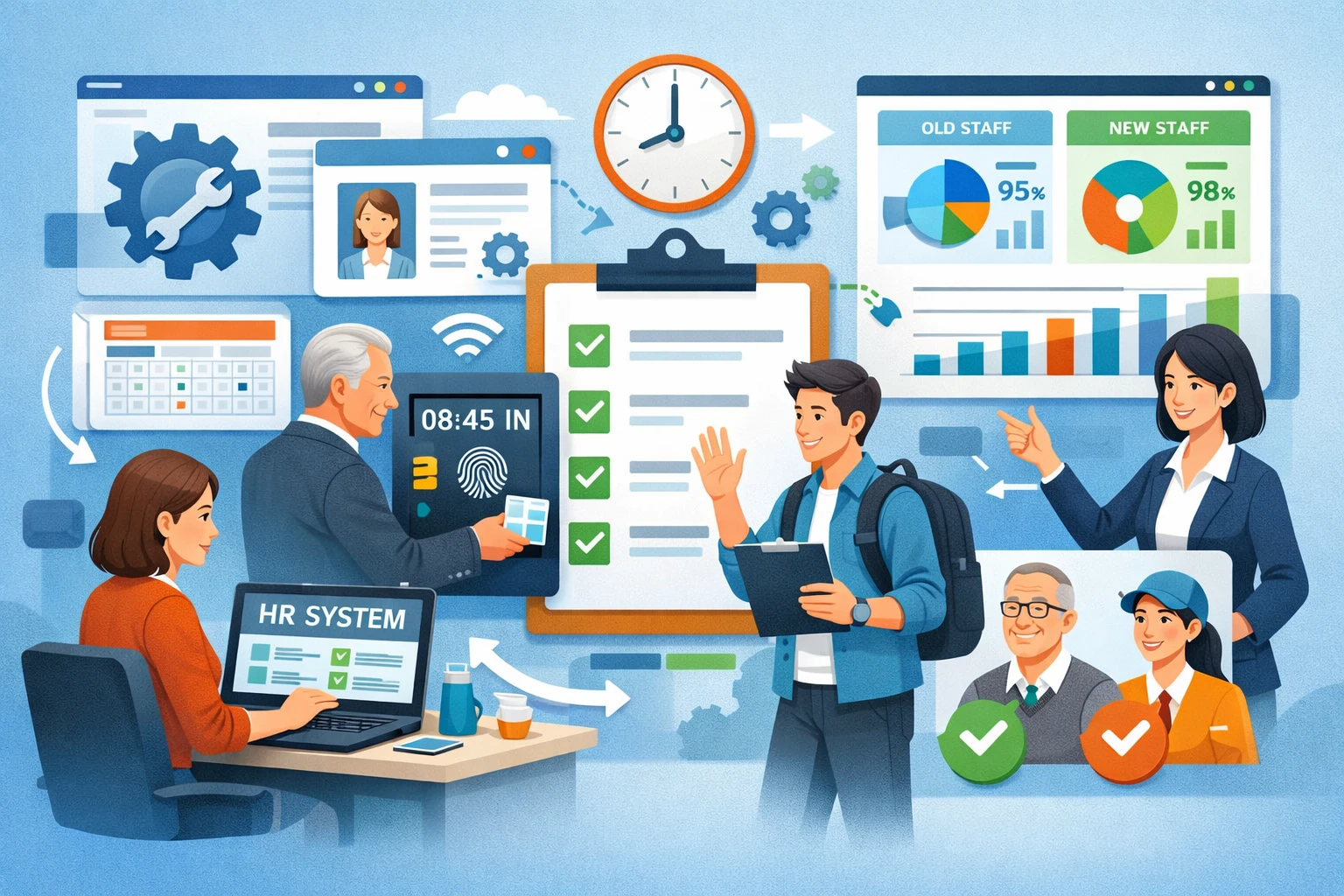 HR管理软件中的人事系统维护与新老员工考勤管理优化
