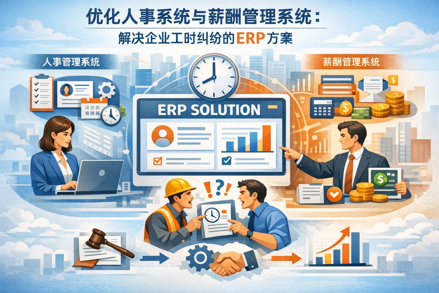 优化人事系统与薪酬管理系统:解决企业工时纠纷的ERP方案
