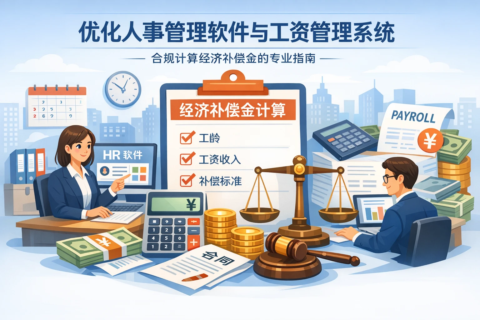 优化人事管理软件与工资管理系统：合规计算经济补偿金的专业指南