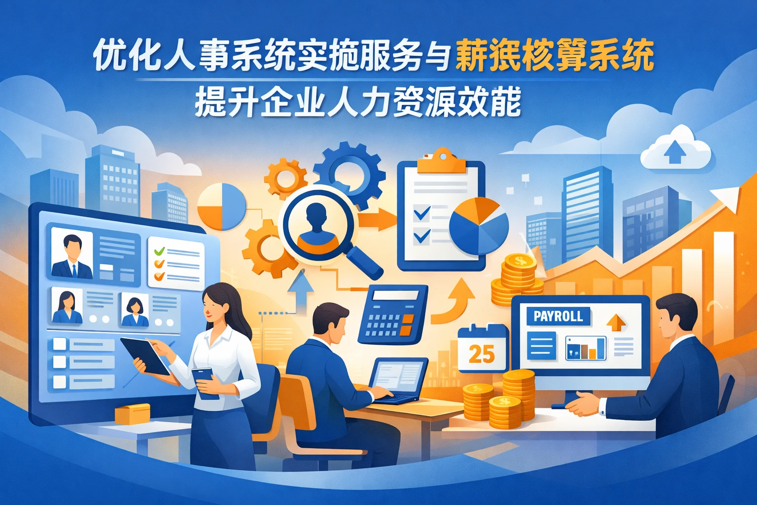 优化人事系统实施服务与薪资核算系统，提升企业人力资源效能