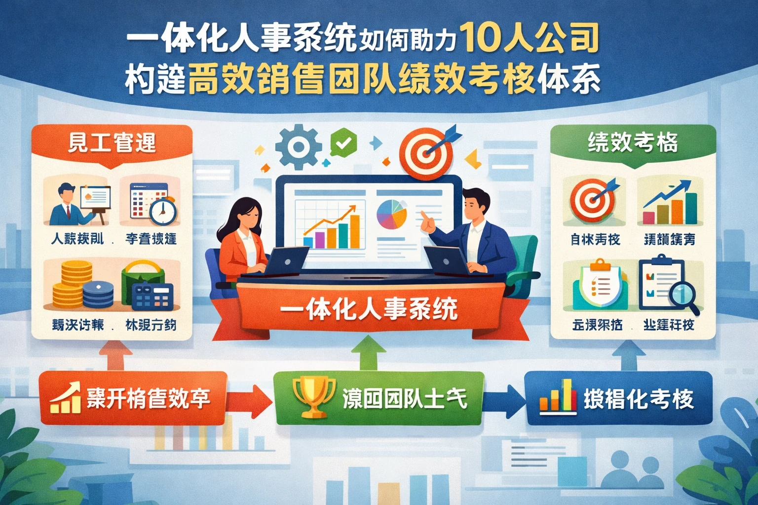 一体化人事系统如何助力10人公司构建高效销售团队绩效考核体系