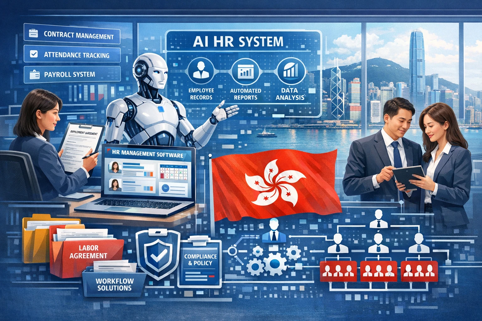 优化HR管理软件与AI人事管理系统：香港员工劳务协议管理的组织架构解决方案
