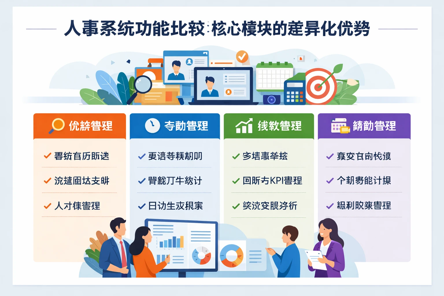 人事系统功能比较：核心模块的差异化优势