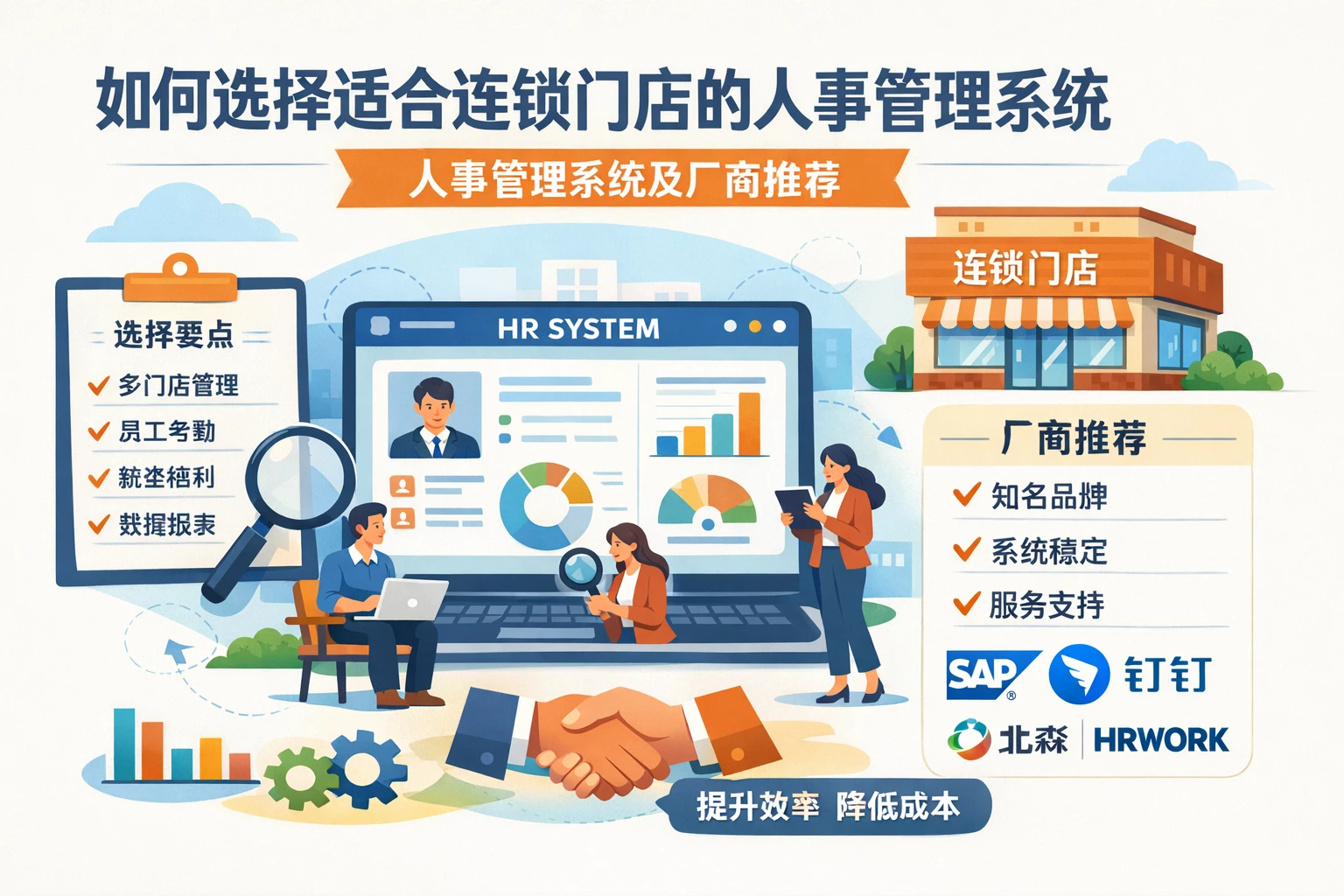如何选择适合连锁门店的人事管理系统及厂商推荐