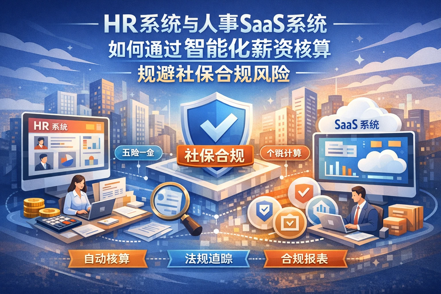 HR系统与人事SaaS系统如何通过智能化薪资核算规避社保合规风险