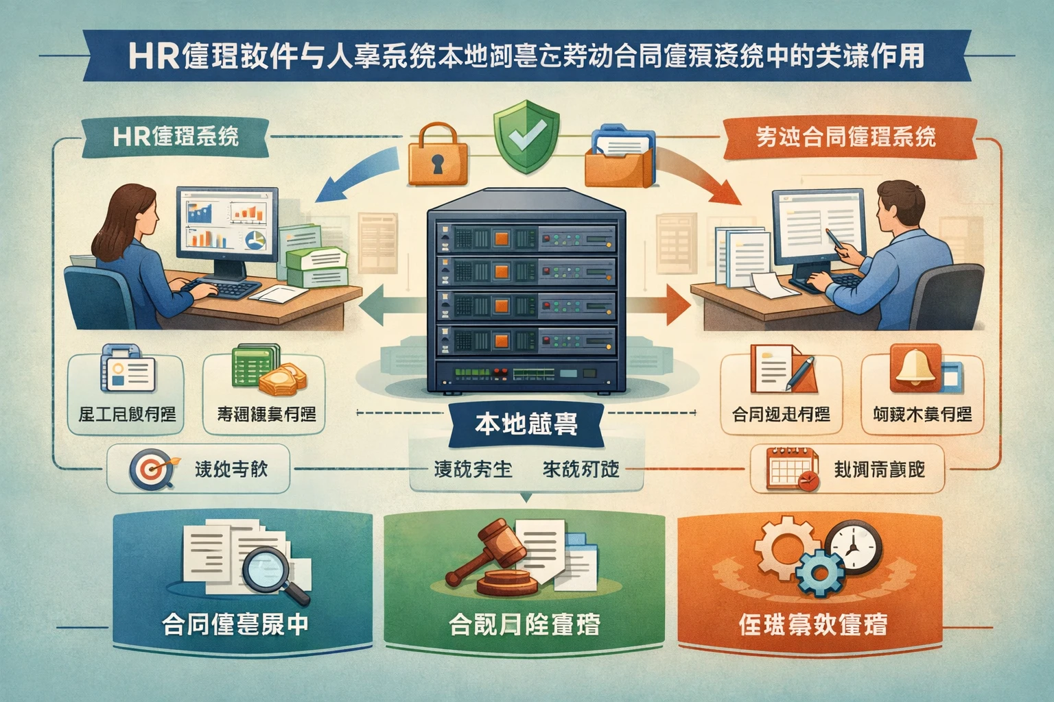 HR管理软件与人事系统本地部署在劳动合同管理系统中的关键作用