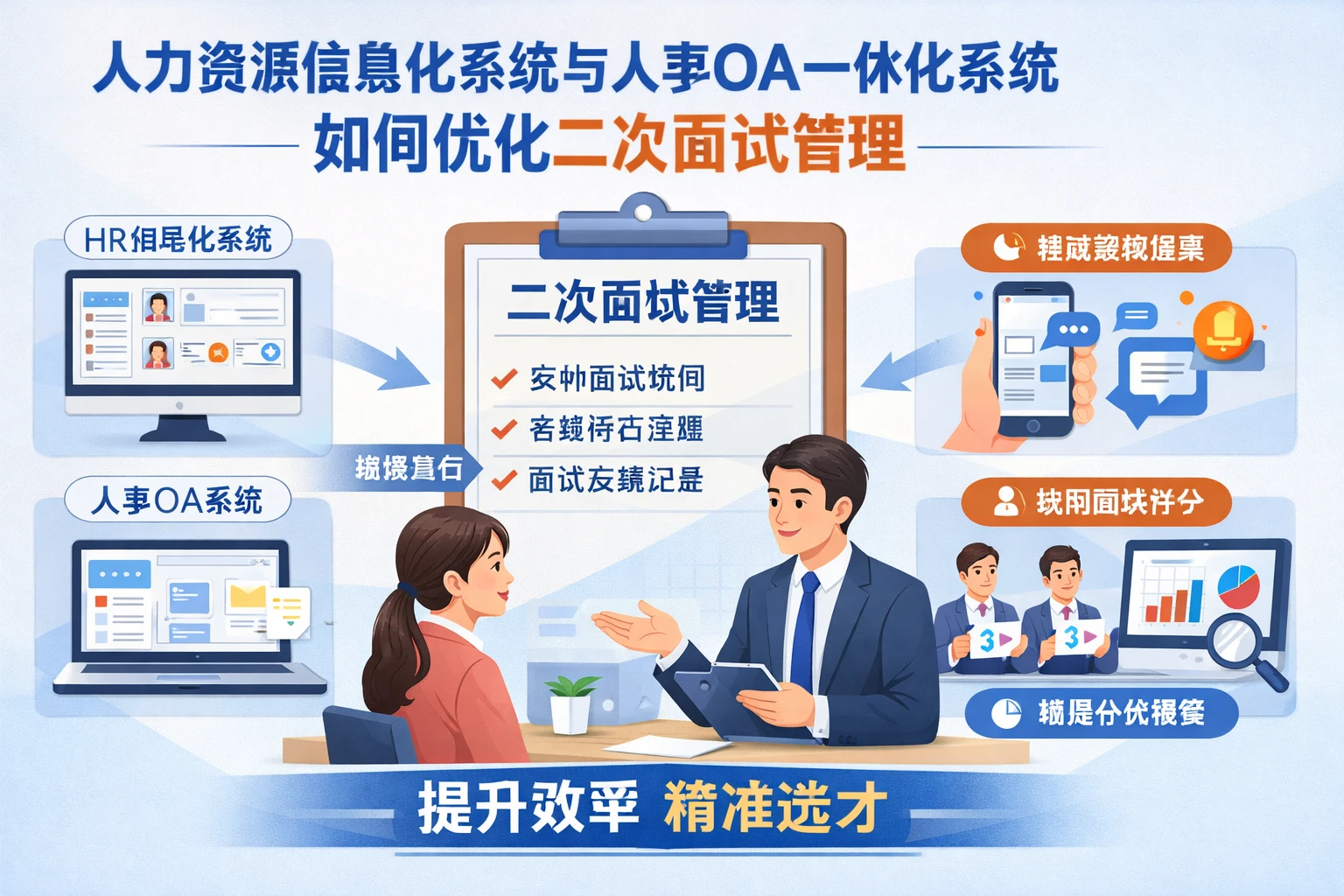 人力资源信息化系统与人事OA一体化系统如何优化二次面试管理